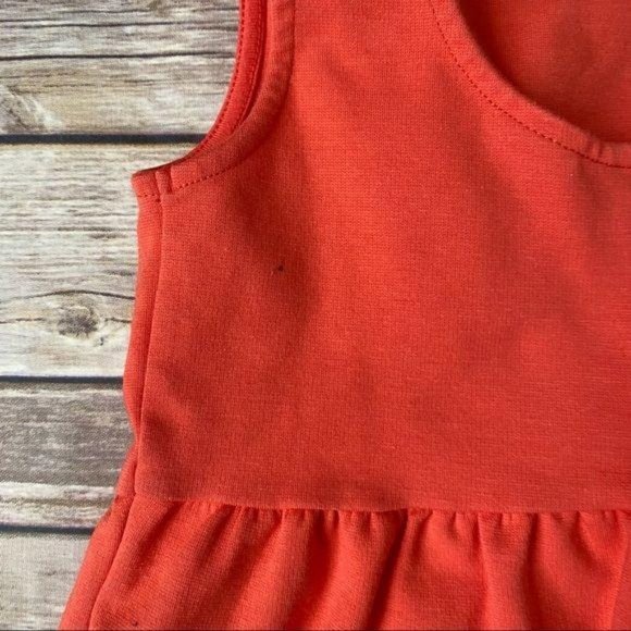 Janie & Jack Girls Persimmon Ruffle Ponte Dress 4 - Picture 4 of 11